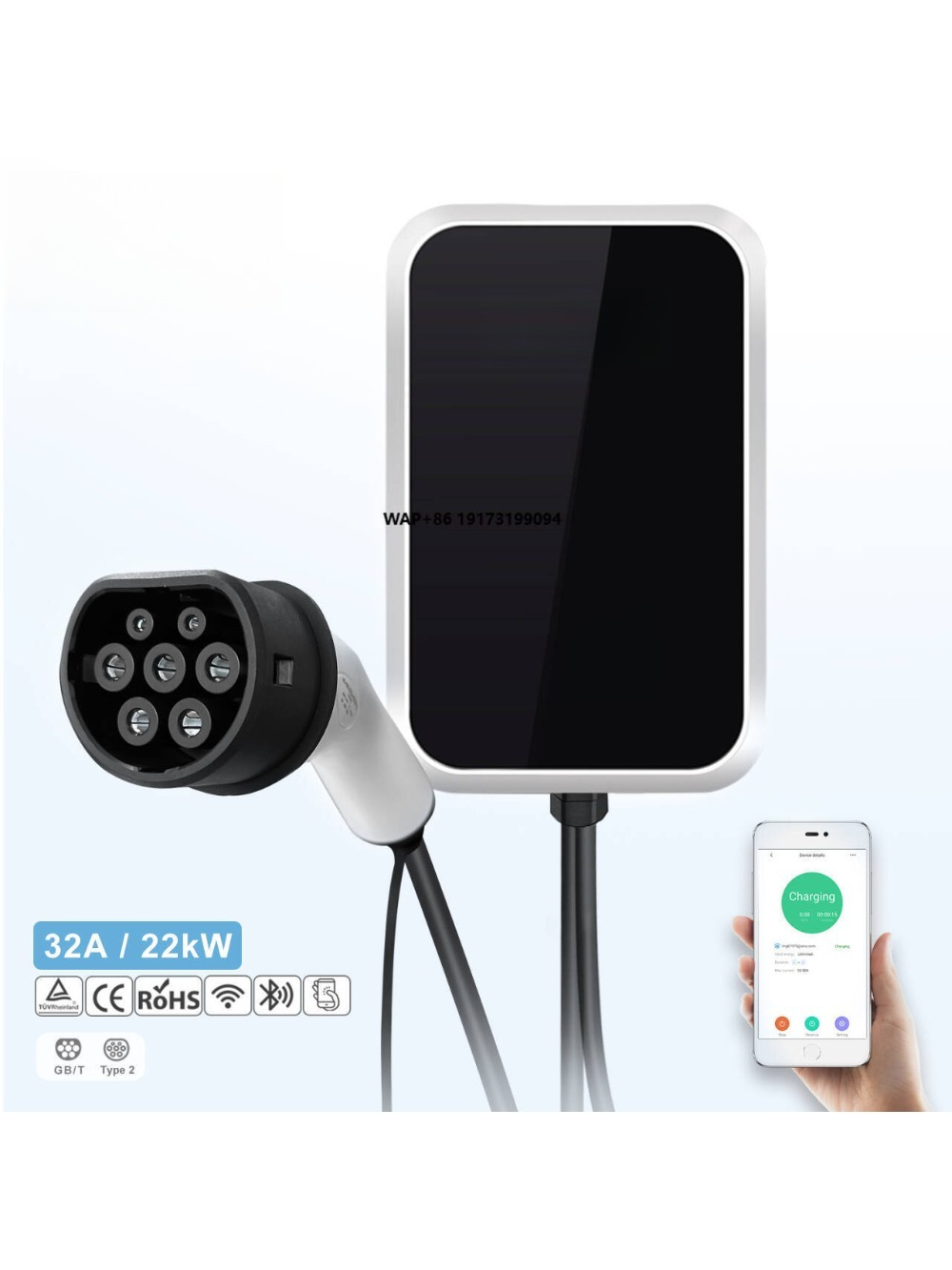 Station de recharge AC pour vé - 22Kw Wallbox Type 2 Ocpp Rfid avis et prix