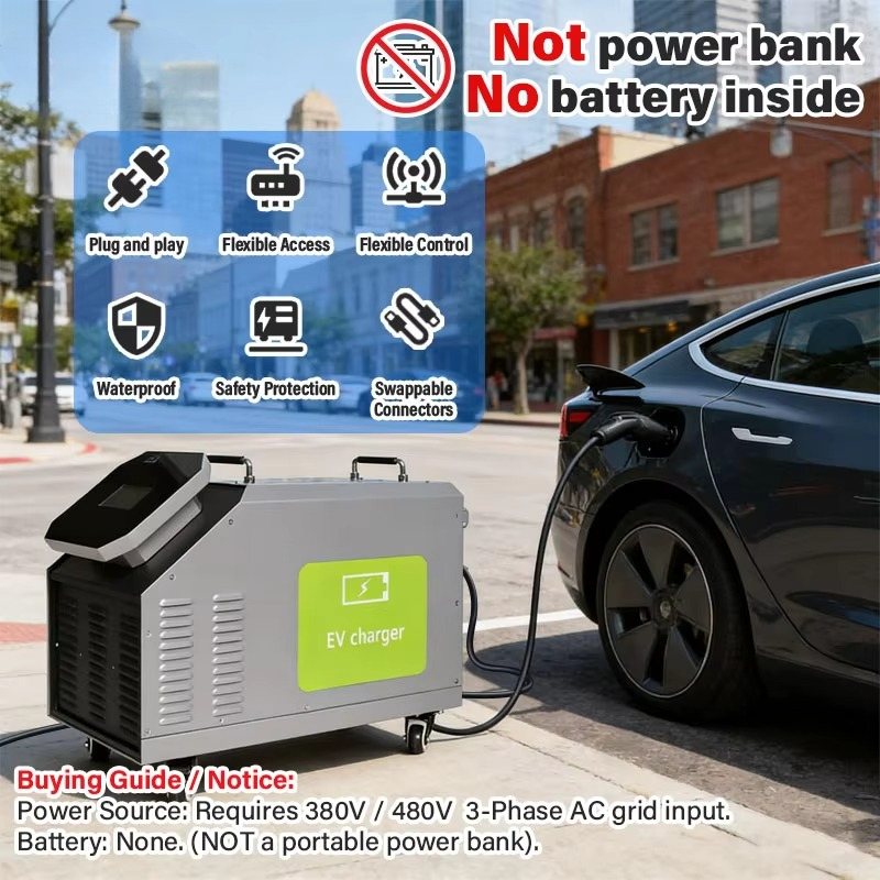 Entrée d'alimentation CA triph - Portable Dc Fast Charger 20Kw Ccs2 avis et prix