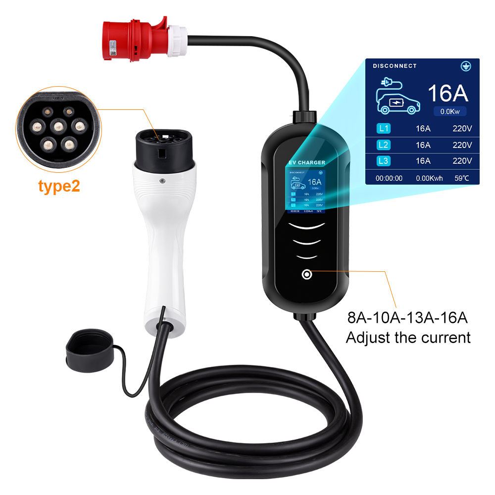 IPENGEN 11KW 16A 3 Phase EV Ch - Portable Ev Charger 32A Type 2 Cee Plug avis et prix